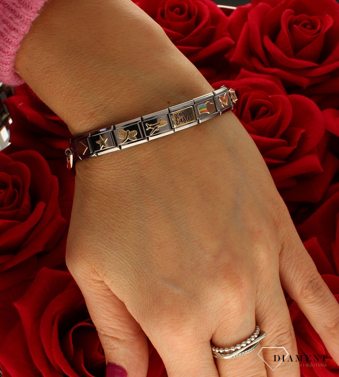 Nomination - Link 9K Rose Gold 'Kolorowe Serce' 430202 15..jpg